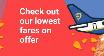 Ryanair: з Польщі у Європу від 5.85€, внутрішні рейси у Польщі від 4.91€