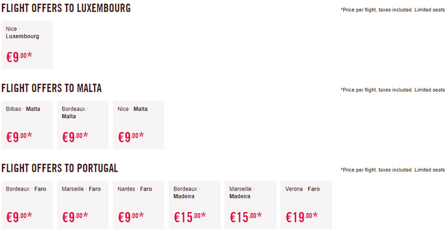 Дешеві авіаквитки в Люксембург, Португалію та на Мальту: