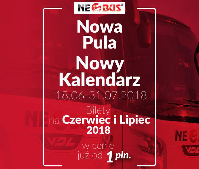 Neobus розпродаж автобусних квитків в Польщі на літо