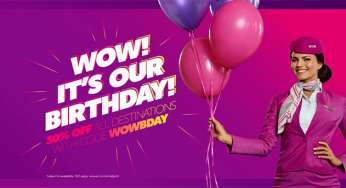 Авіаквитки зі знижкою 30% з нагоди дня народження WOW Air!