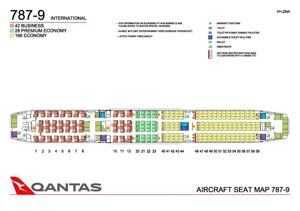 qantas seat map