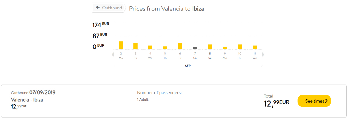 Авіаквитки Валенсія - Ібіца на сайті Vueling