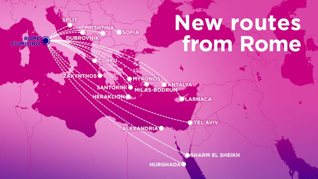 Нові напрямки Wizz Air з Риму