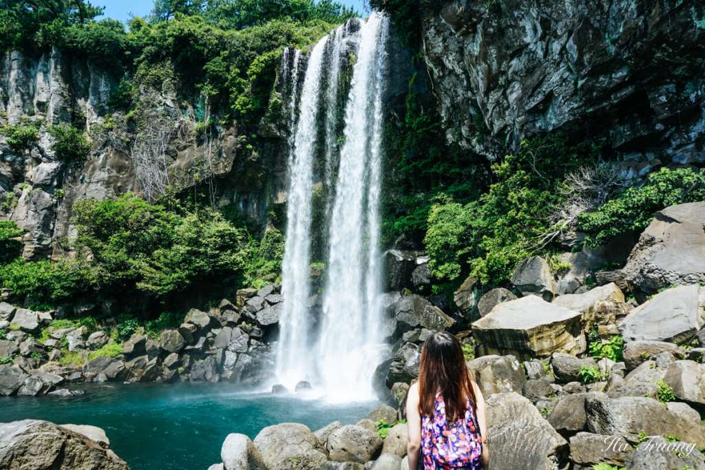 Jeongbang Waterfalls Jeju island